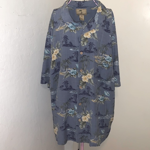 Jamaica Jaxx Other - 🎁Like New Vintage Jamaica Jaxx Men's Blue/White Silk Jamaican Shirt- Large